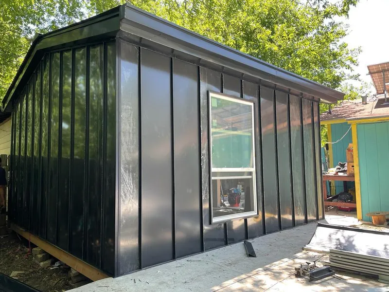 Black standing seam metal wall panels for Metal Roof Installation in Riverside